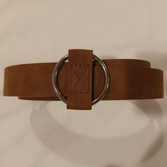 NWOT - XZQTIVE Women Suede Leather Belt (No Pin Circle Buckle) size M - Picture 5 of 5